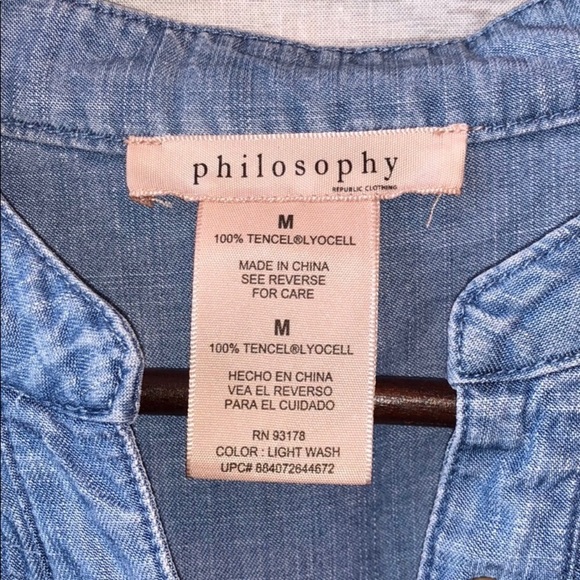 Philosophy Denim Dress!! NWOT - Picture 3 of 5
